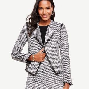 Ann Taylor checker houndstooth blazer jacket